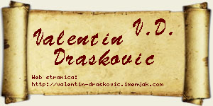 Valentin Drašković vizit kartica